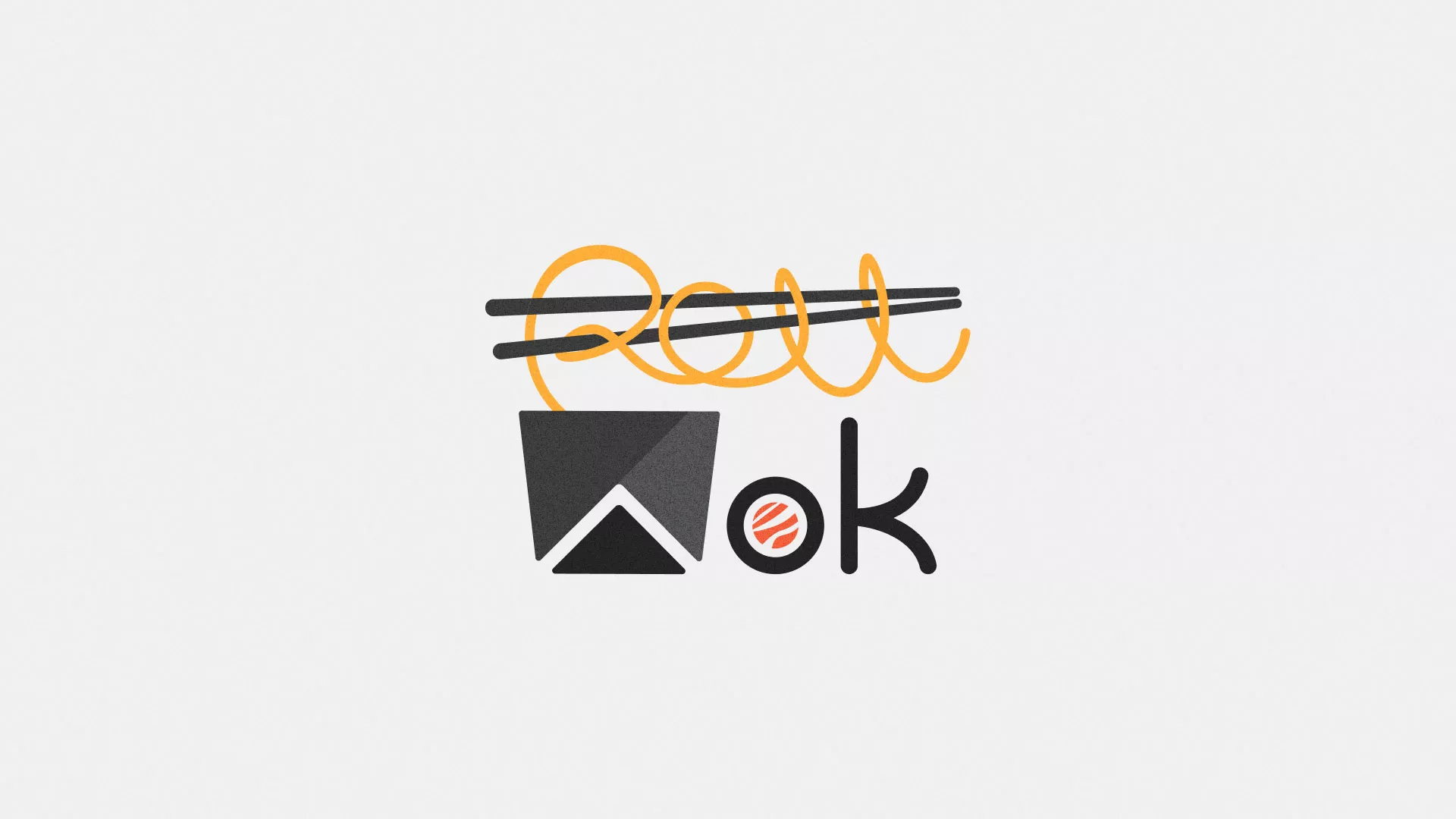 Разработка логотипа суши-бара «Roll Wok Club» в Магнитогорске