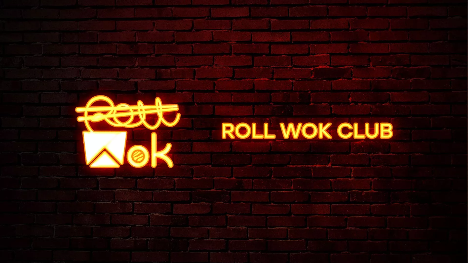 Разработка интерьерной вывески суши-бара «Roll Wok Club» в Магнитогорске